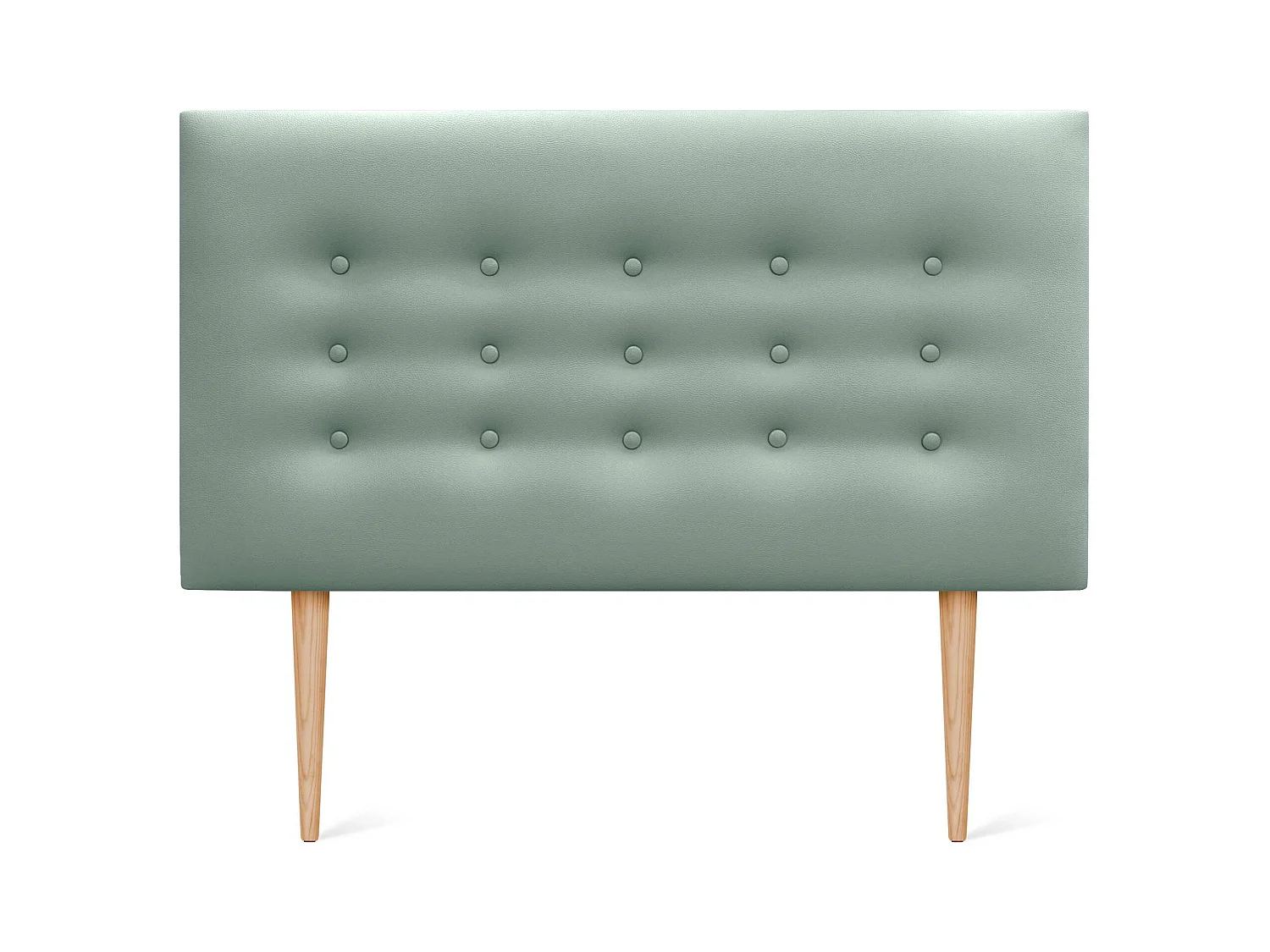 DHOME Tête de lit en simili cuir avec 3 rangées de boutons Tête de lit rembourrée pour lit de luxe (Vert, 105cm)