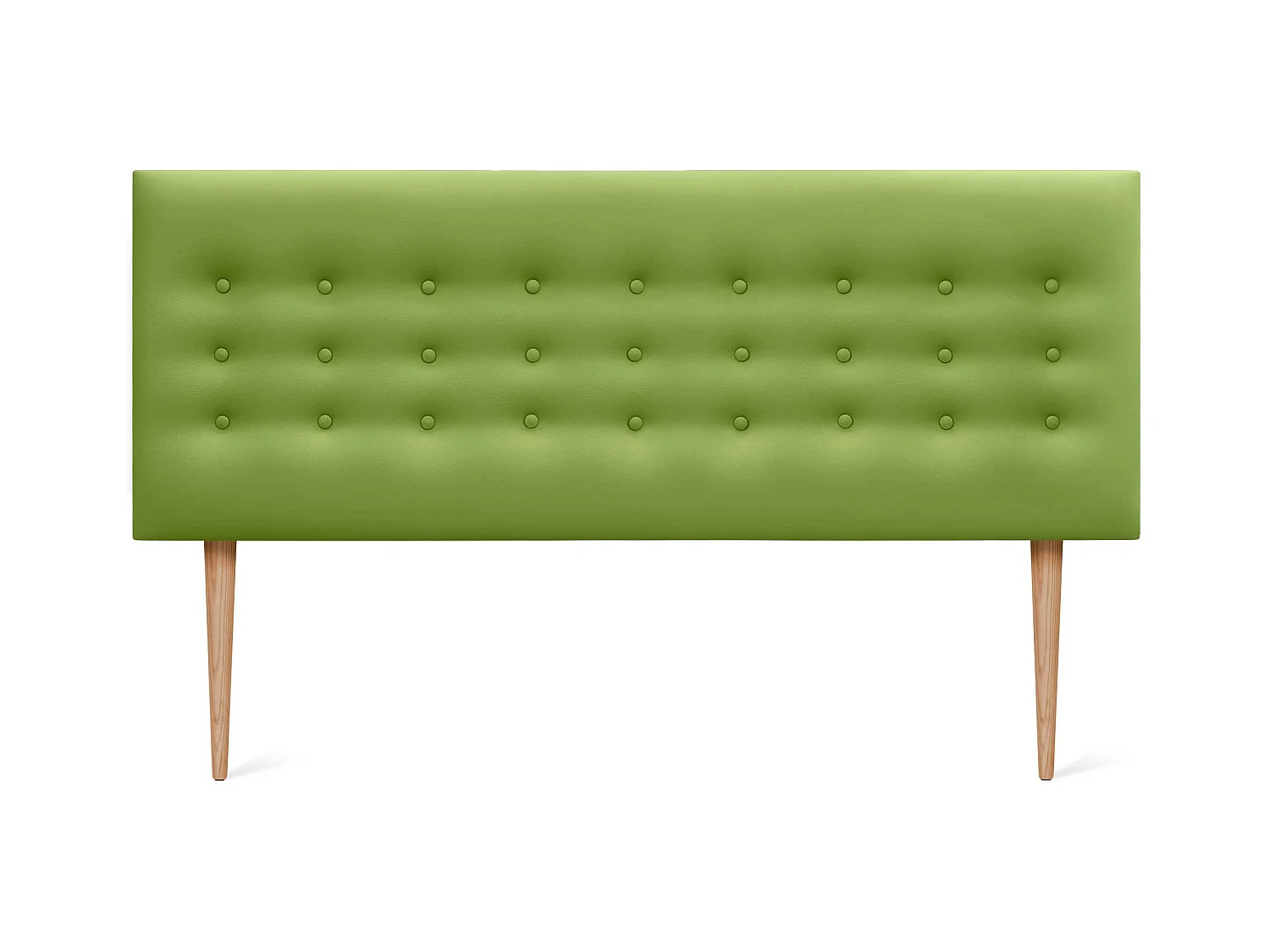 DHOME Tête de lit en simili cuir avec 3 rangées de boutons Tête de lit rembourrée pour lit de luxe (Vert, 150cm)