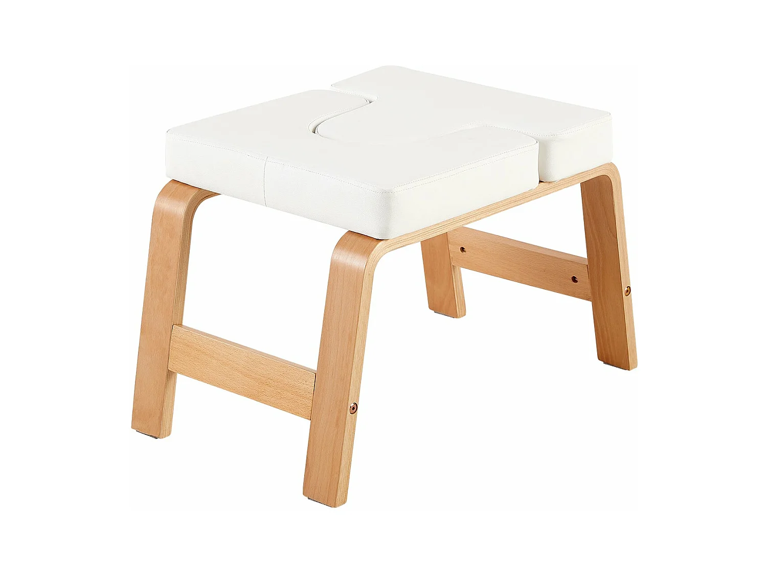 Verstelbare witte multifunctionele houten kruk voor huis en kantoor - Comfortabel, stijlvol en ergonomisch