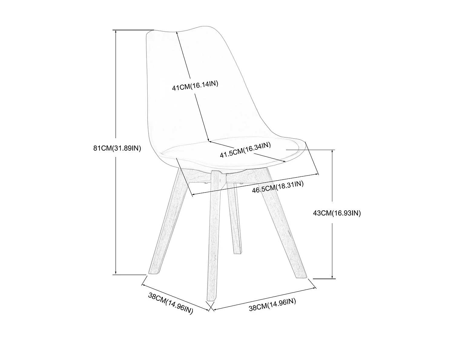 2 pièce chaise de cuisine salle à manger design scandinave assise rembourrée pieds en bois de hêtre massif - blanc