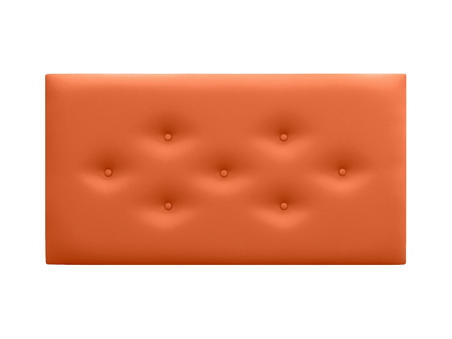 DHOME Tête de Lit en Similicuir avec 3 Rangées de Boutons Entrelacées Tête de Lit Rembourrée de Luxe (Orange, 105cm)