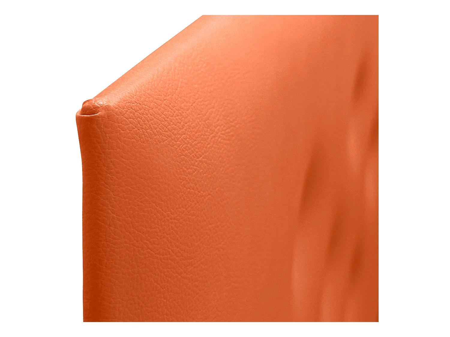 DHOME Tête de Lit en Similicuir avec 3 Rangées de Boutons Entrelacées Tête de Lit Rembourrée de Luxe (Orange, 105cm)