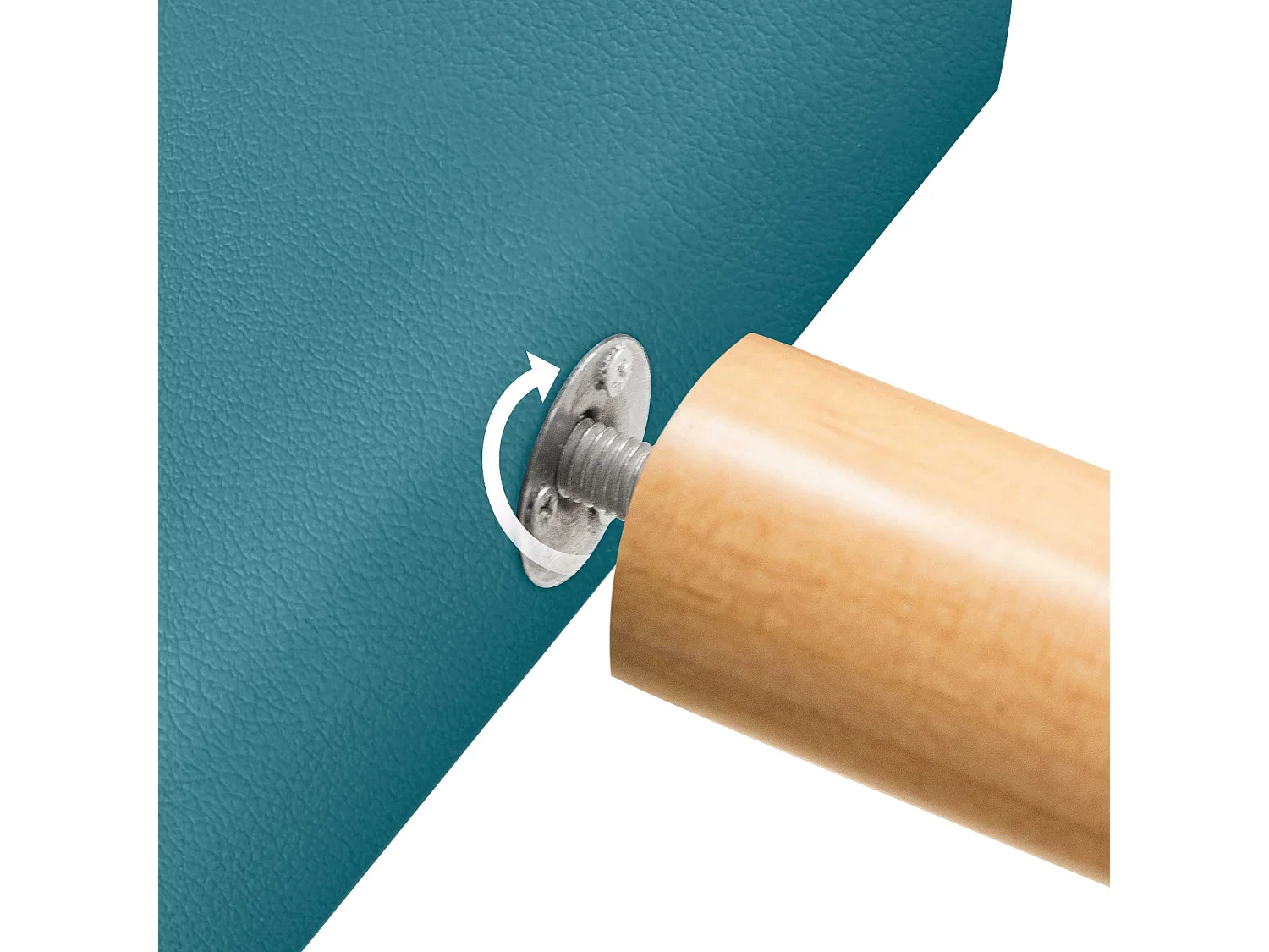 DHOME Testiera in ecopelle con 3 file di bottoni Testiera imbottita per letto di lusso (Turchese, 105cm)