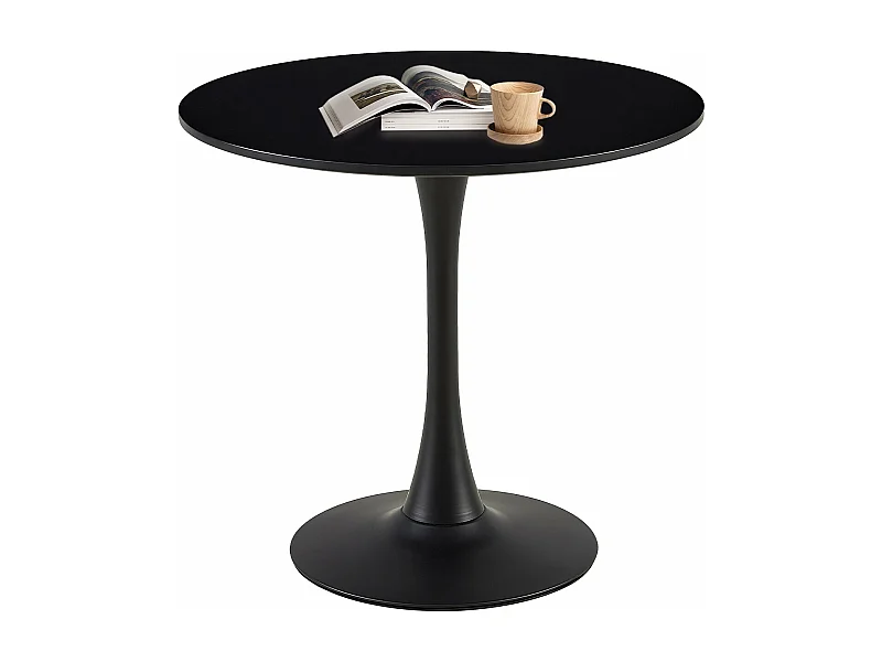 Table à manger à tréteaux avec 70cm - Noir