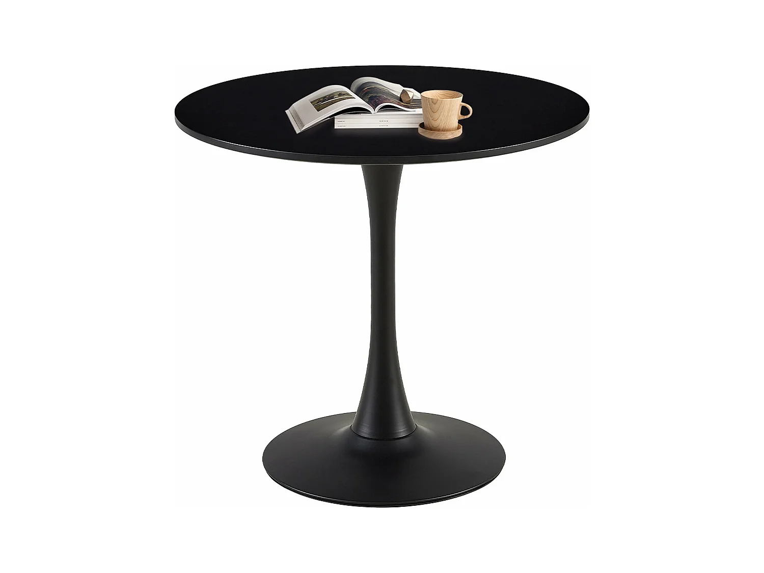 Table à manger à tréteaux avec 70cm - Noir