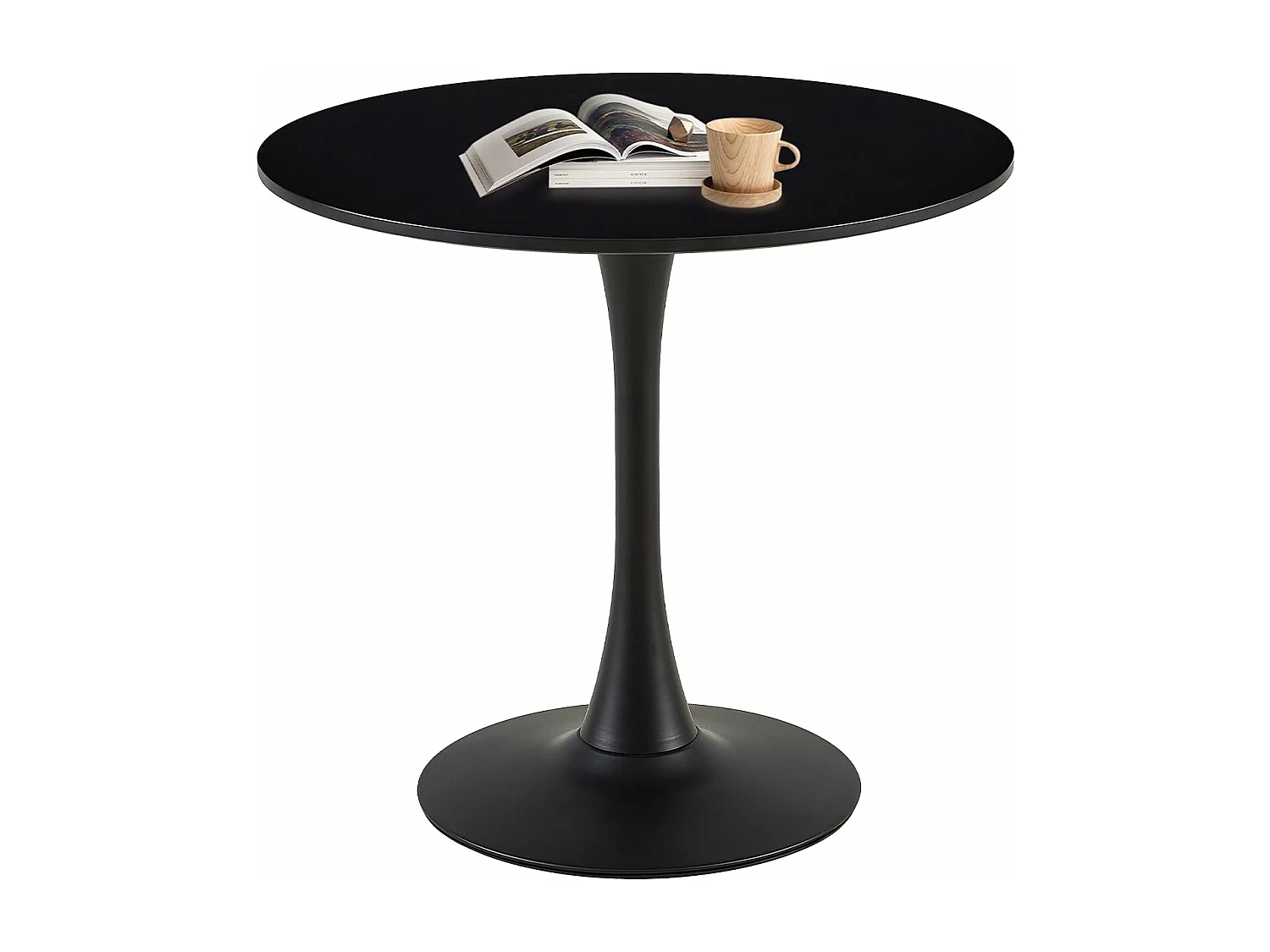 Table à manger à tréteaux avec 70cm - Noir