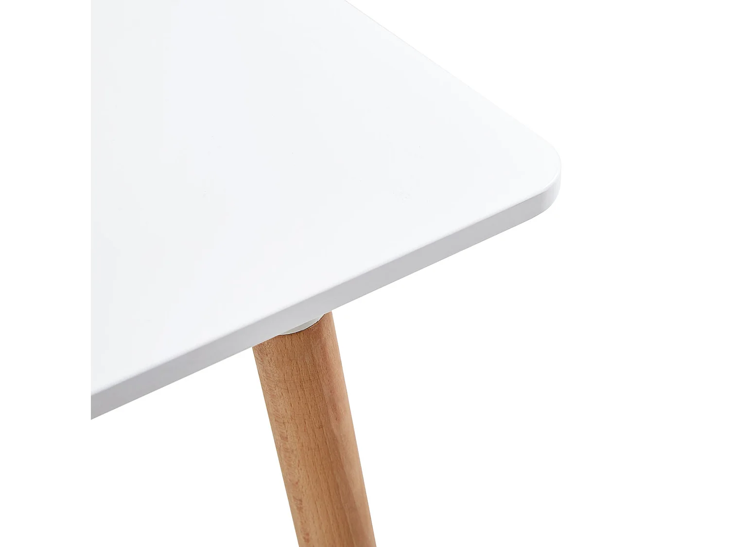 Table à Manger Rectangulaire en Bois Style Scandinave - 110 x 70 x 73 cm - Blanc