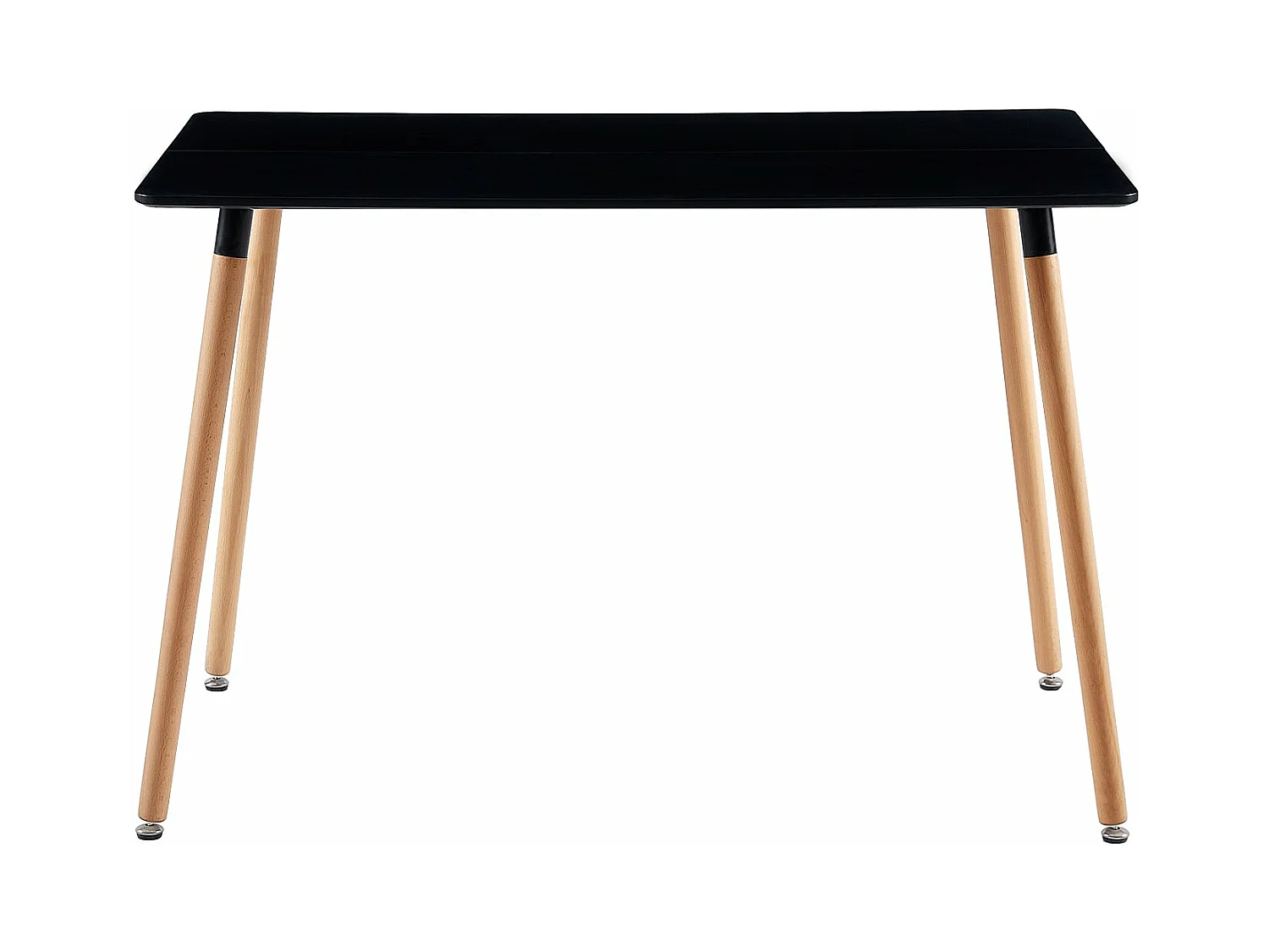 Table à Manger Rectangulaire en Bois - Style Scandinave Simple à Quatre Pieds - 110 x 70 x 73 cm - Noir