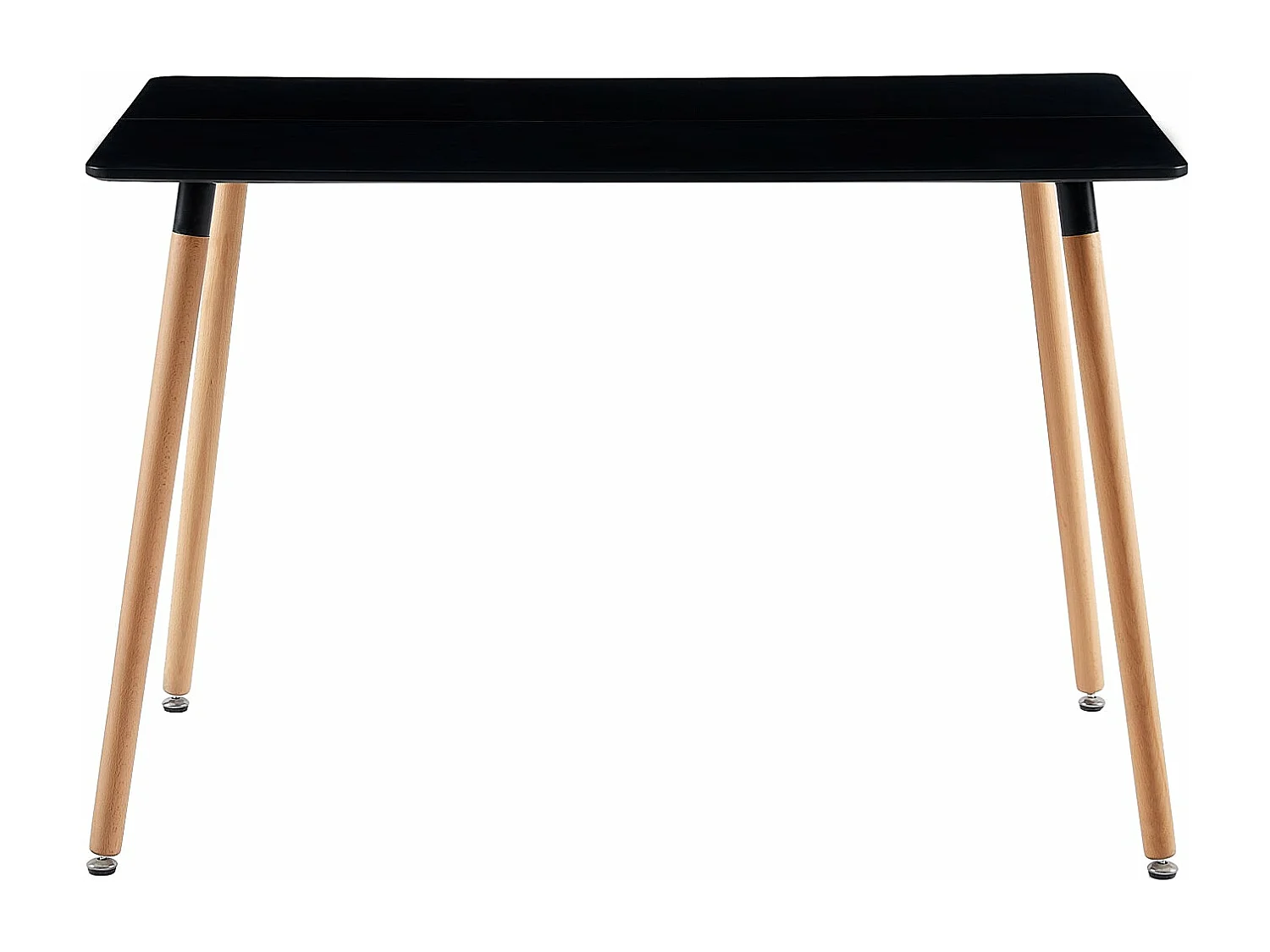 Table à Manger Rectangulaire en Bois - Style Scandinave Simple à Quatre Pieds - 110 x 70 x 73 cm - Noir