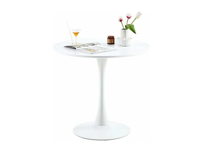 Eettafel Noordse Stijl Witte Tulp - Kleine Ronde Tafel voor Beperkte Ruimtes