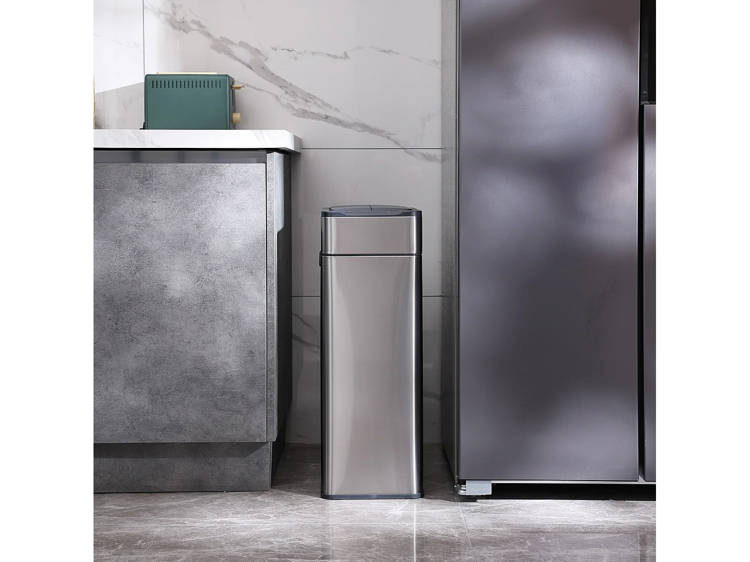 SVITA SE40L Poubelle à capteur Poubelle de cuisine Poubelle automatique Argent