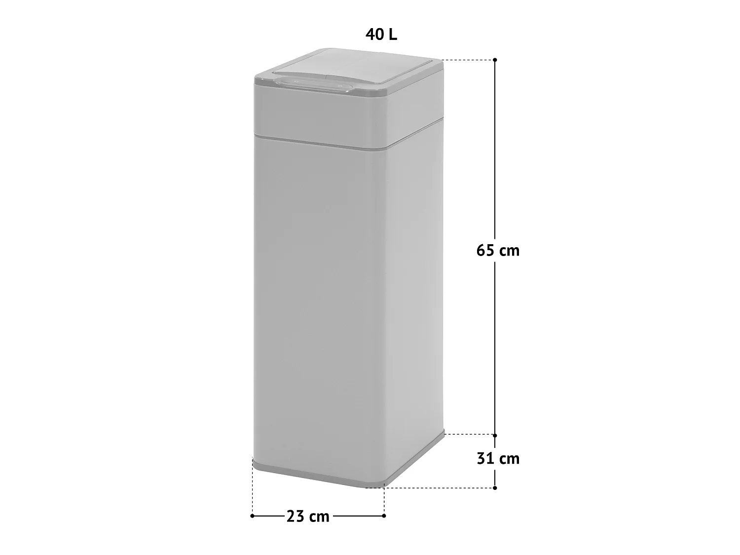 SENSORMÜLLEIMER SE40L Schwarz