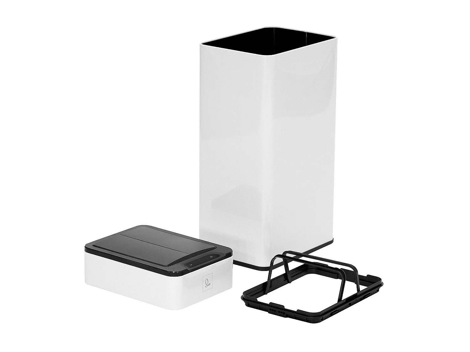 SVITA SE40L Poubelle à capteur Poubelle de cuisine Poubelle automatique Blanc