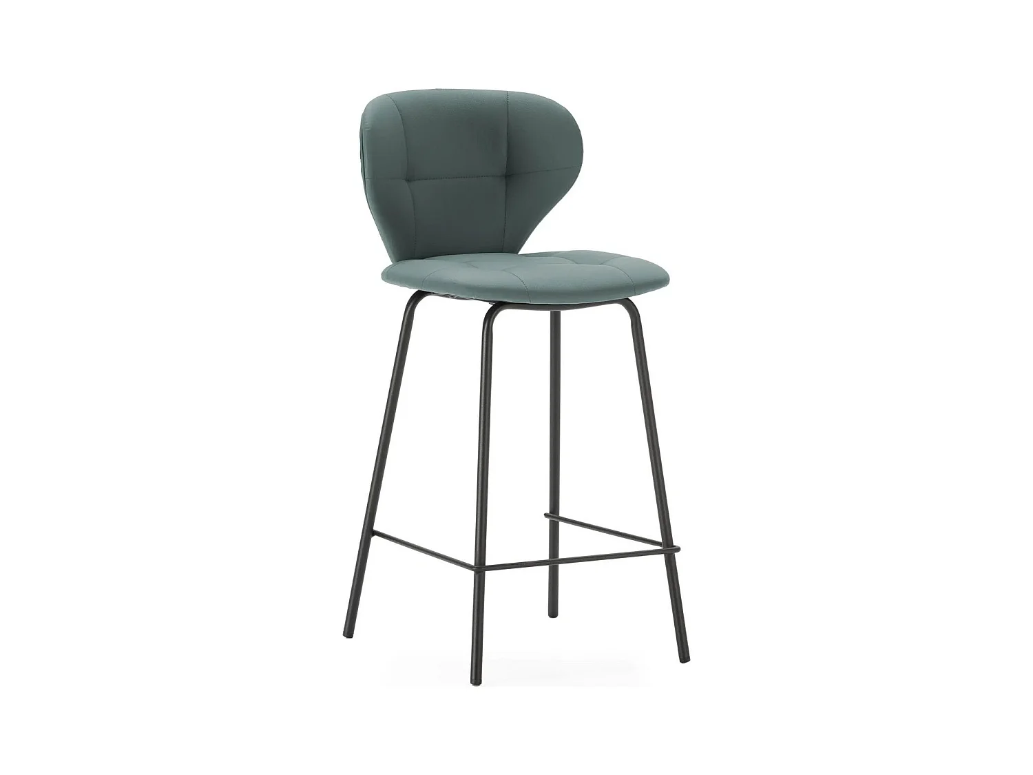 Lot de 2 tabourets de bar en tissu vert - Svea