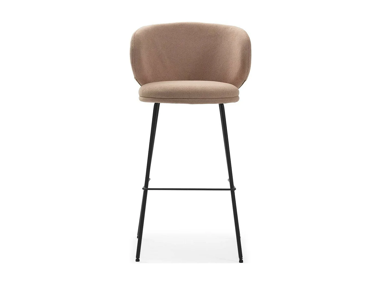 Lot de 2 tabourets de bar en tissu rose pâle - Cocoon