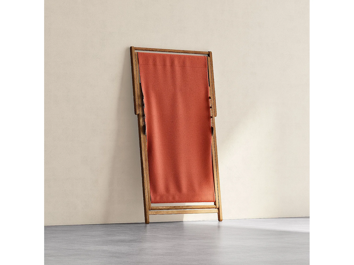 Habitat - Chilienne en chêne et toile en coton - Orange brique - Maui