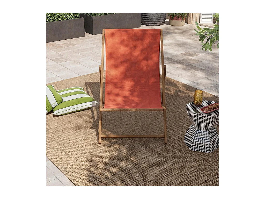 Habitat - Toile en coton pour chilienne - Orange brique (structure vendue séparément) - Maui