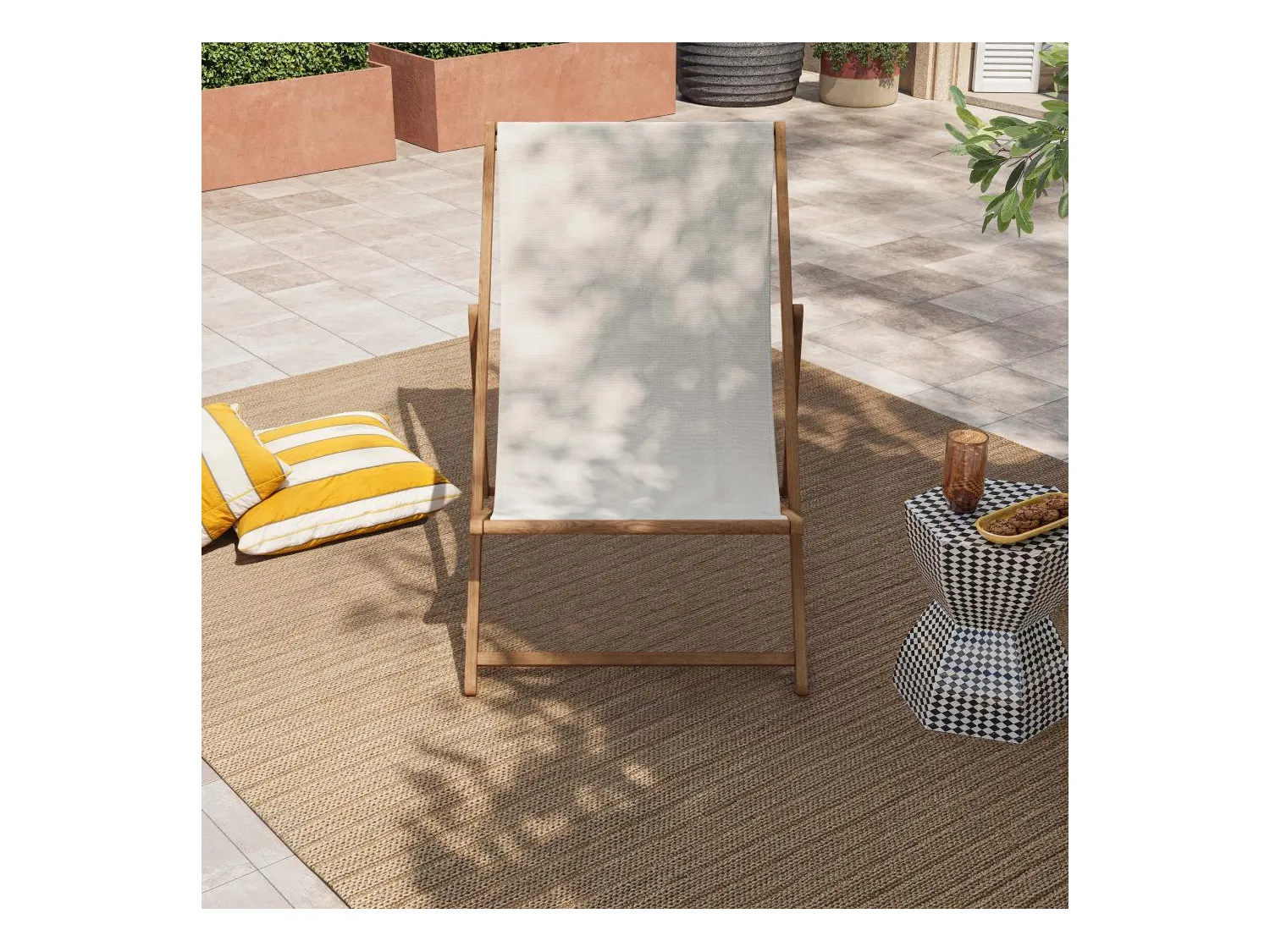 Habitat - Toile en coton pour chilienne - Ecru (structure vendue séparément) - Maui