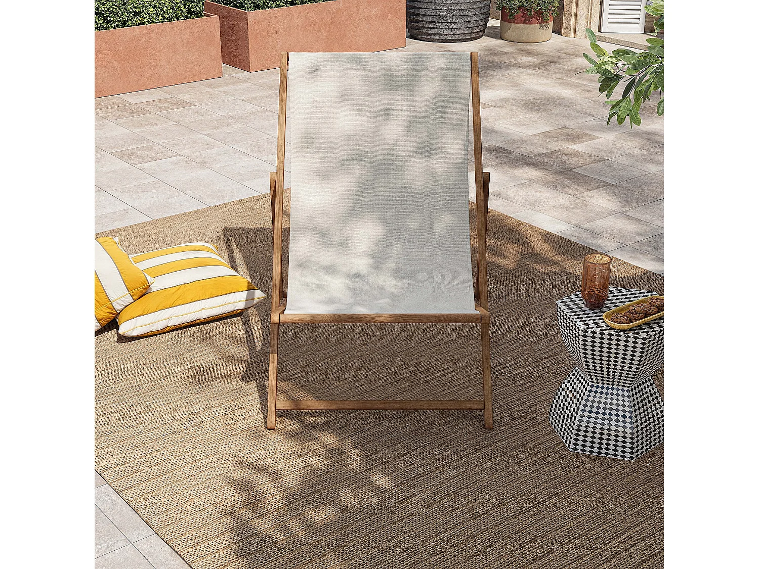 Habitat - Toile en coton pour chilienne - Ecru (structure vendue séparément) - Maui