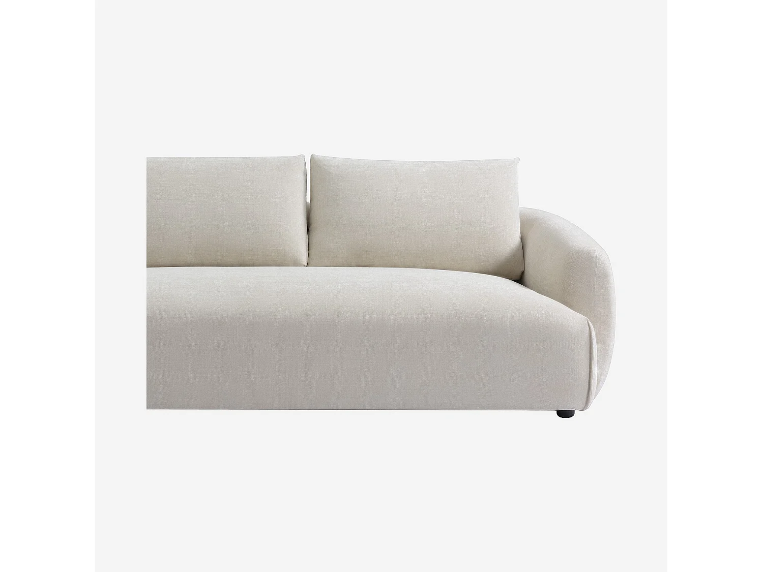 Habitat - Grand canapé d'angle gauche en tissu garni de plumes - Beige - Nizida