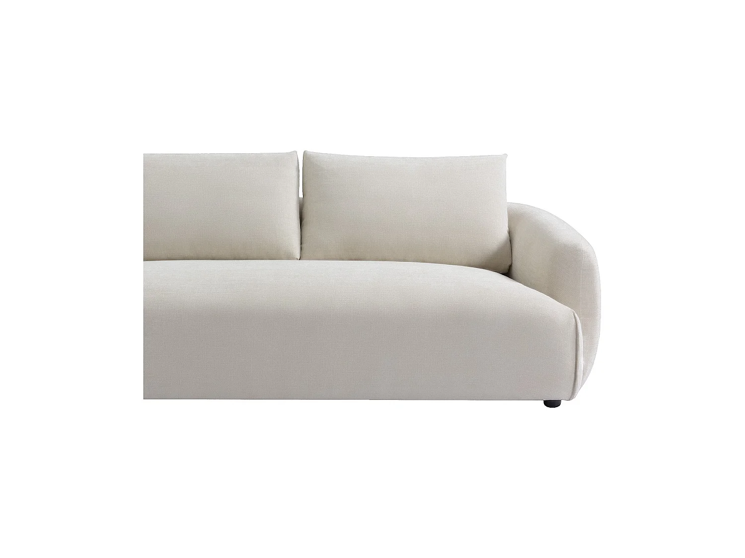 Habitat - Grand canapé d'angle gauche en tissu garni de plumes - Beige - Nizida