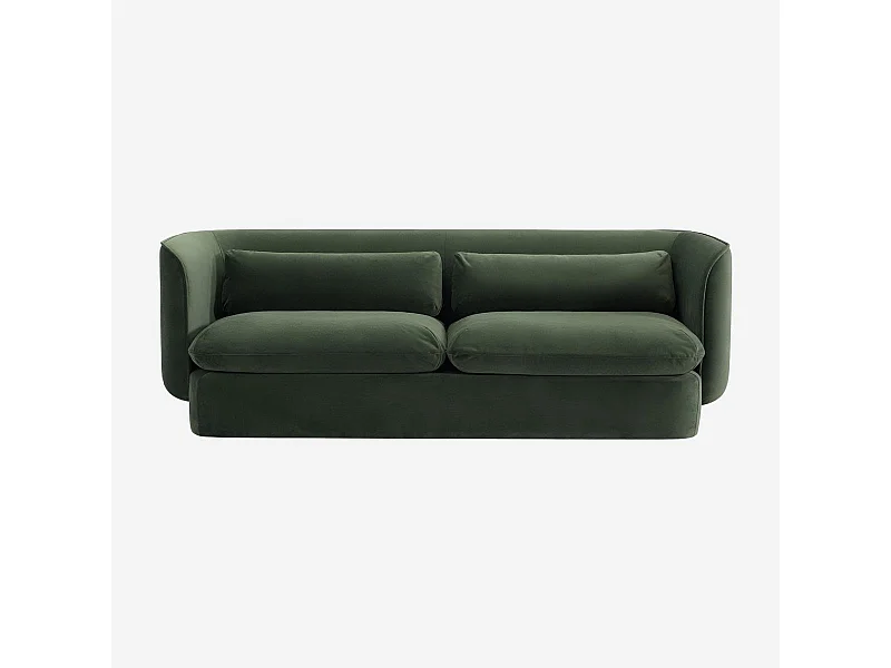 Habitat - Canapé 3 places en tissu garni de plumes - Vert kaki - Kalmia