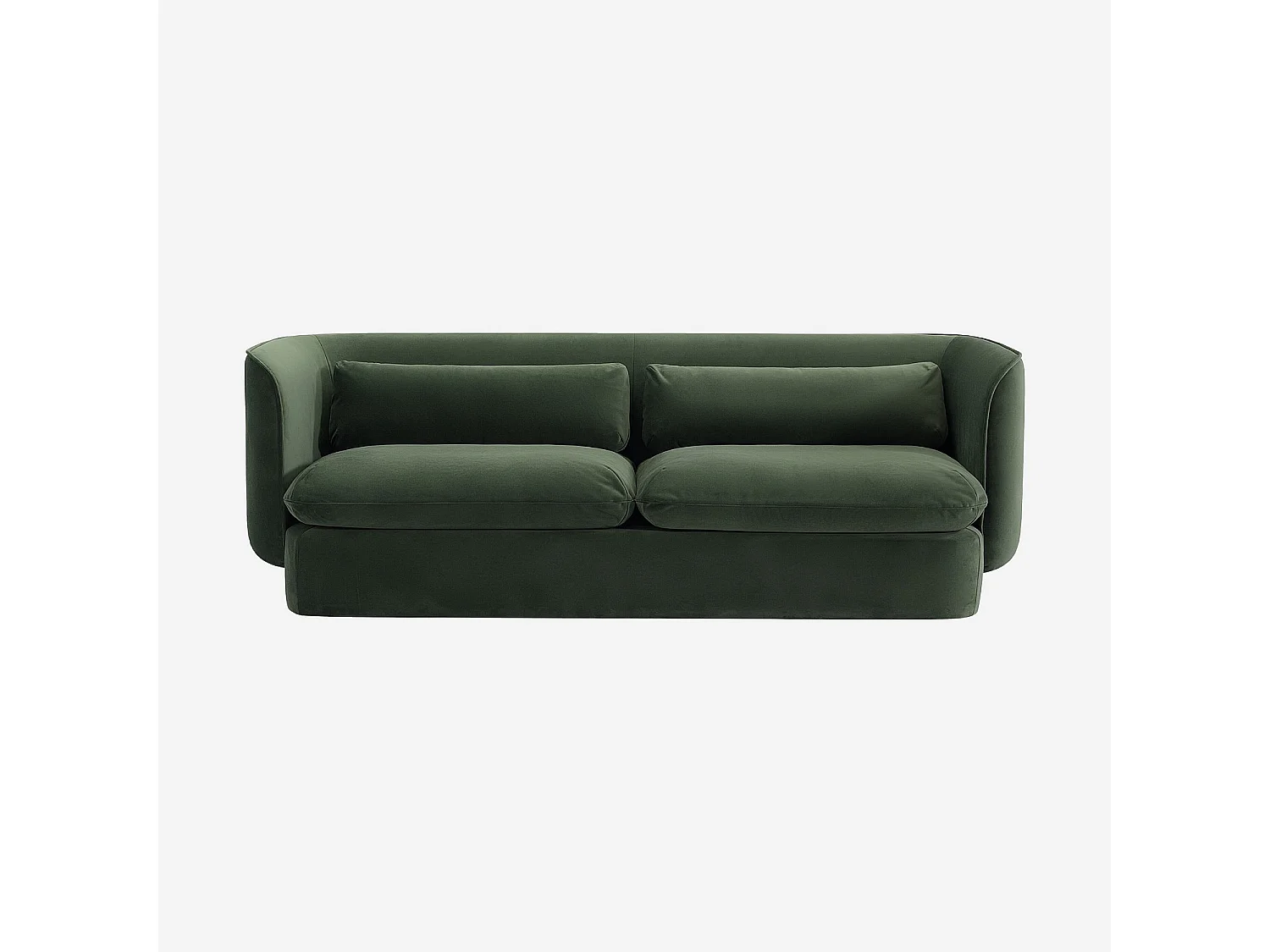 Habitat - Canapé 3 places en tissu garni de plumes - Vert kaki - Kalmia