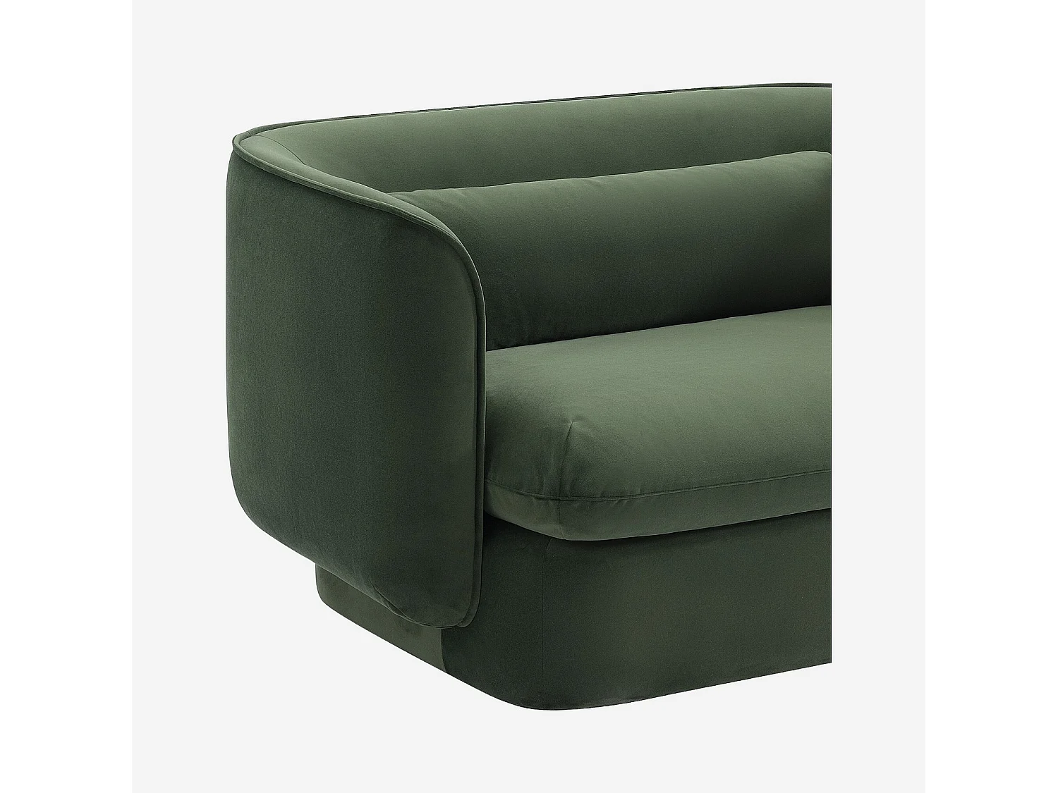Habitat - Fauteuil en tissu garni de plumes  - Vert kaki - Kalmia