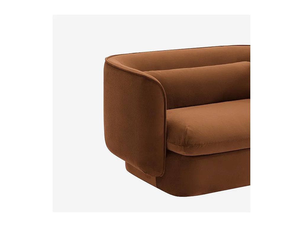 Habitat - Fauteuil en tissu garni de plumes - Terracotta - Kalmia
