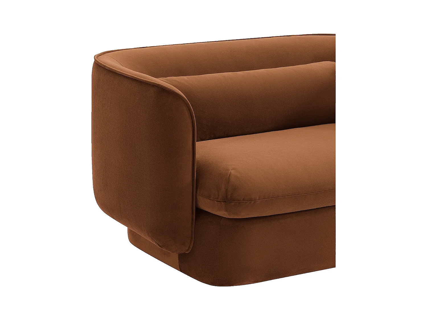 Habitat - Fauteuil en velours garni de plumes - Terracotta - Kalmia