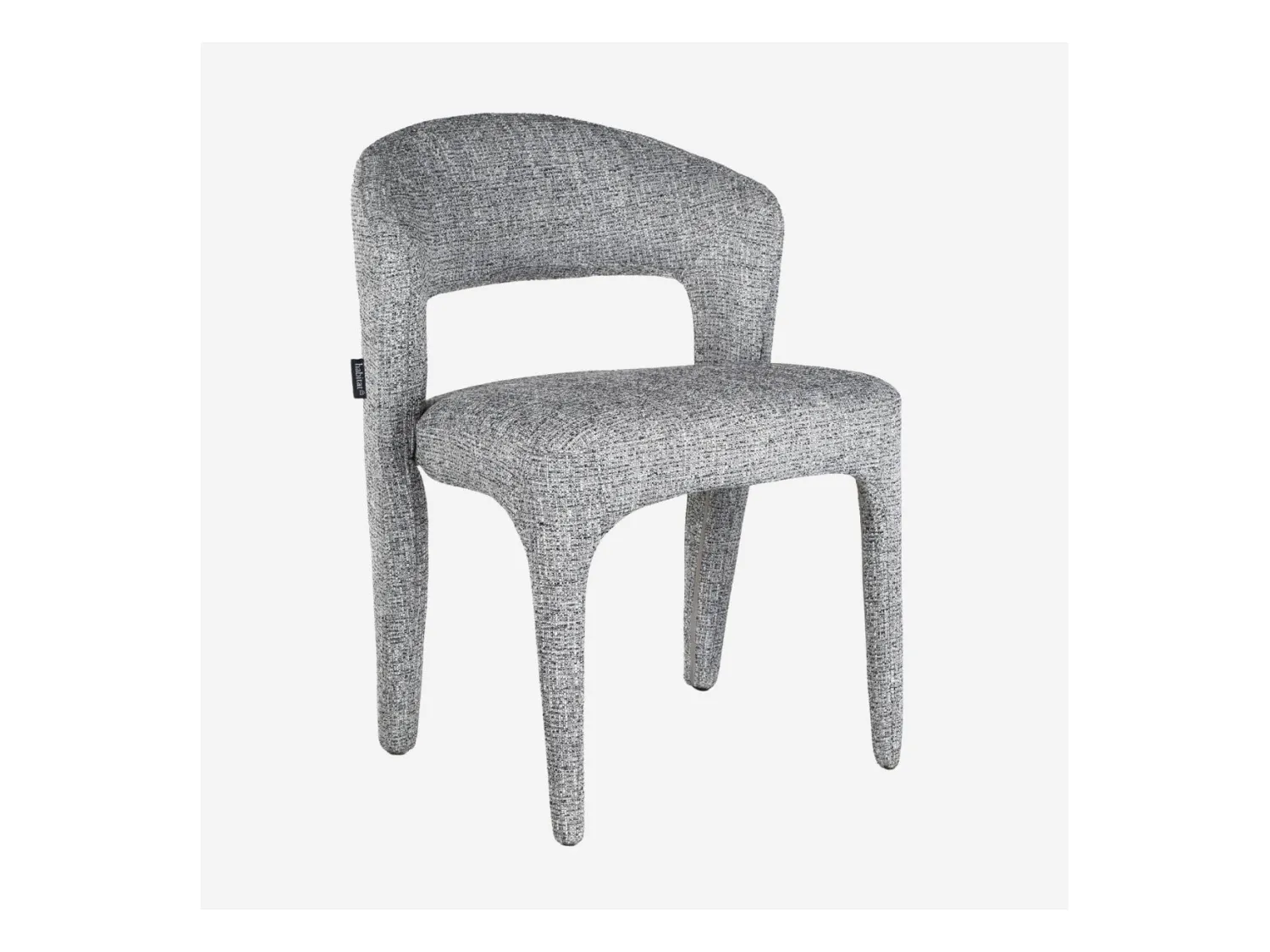 Habitat - Lot de 2 chaises en tissu texturé - Gris chiné - Rimaka