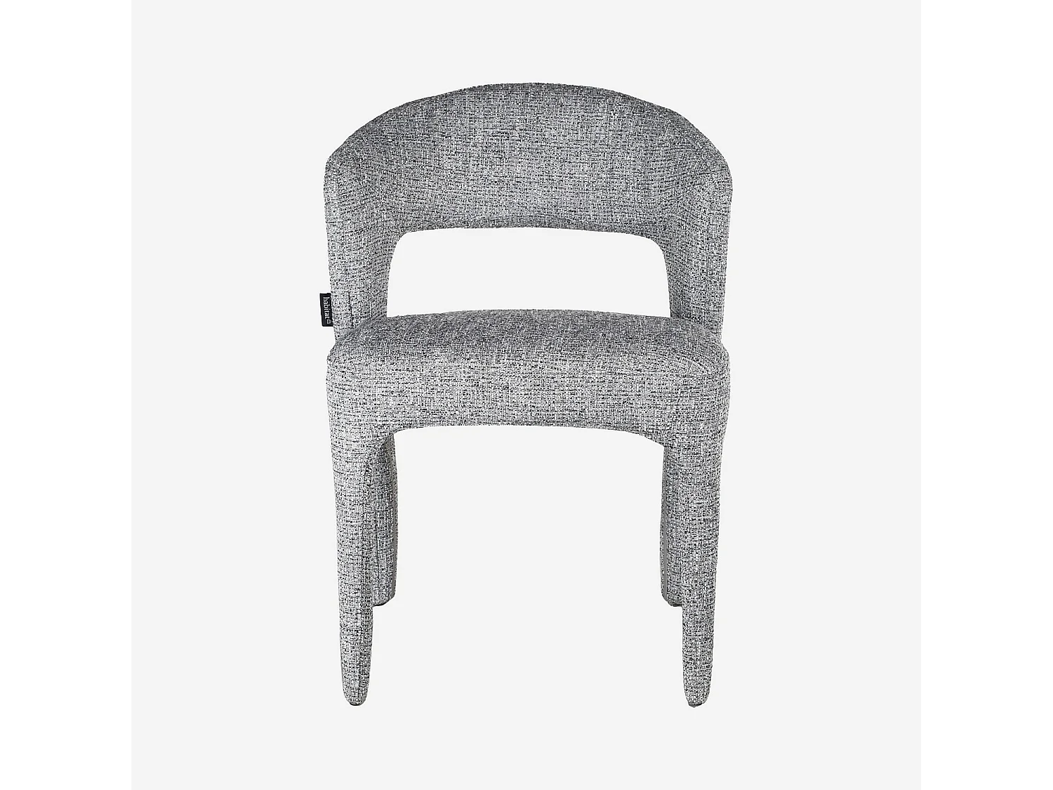 Lot de 2 chaises en tissu texturé - Gris chiné