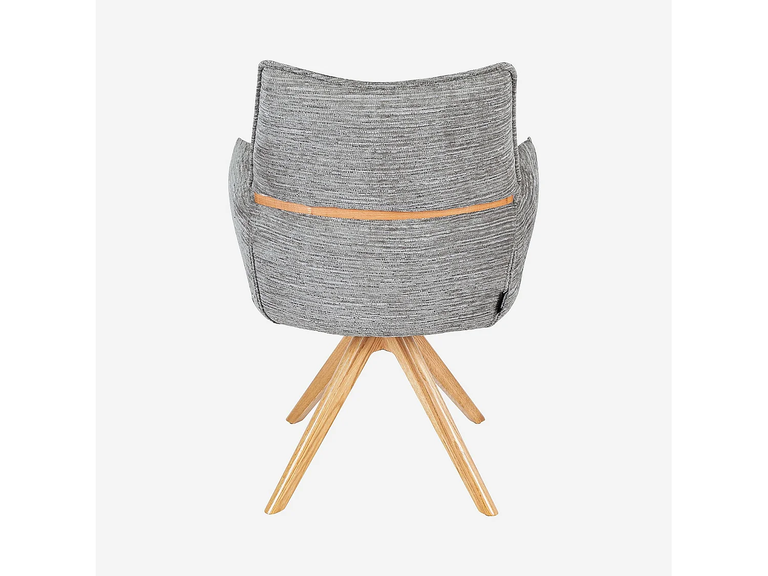 Habitat - Chaise pivotante en tissu et chêne avec accoudoirs - Gris argent - Timiso