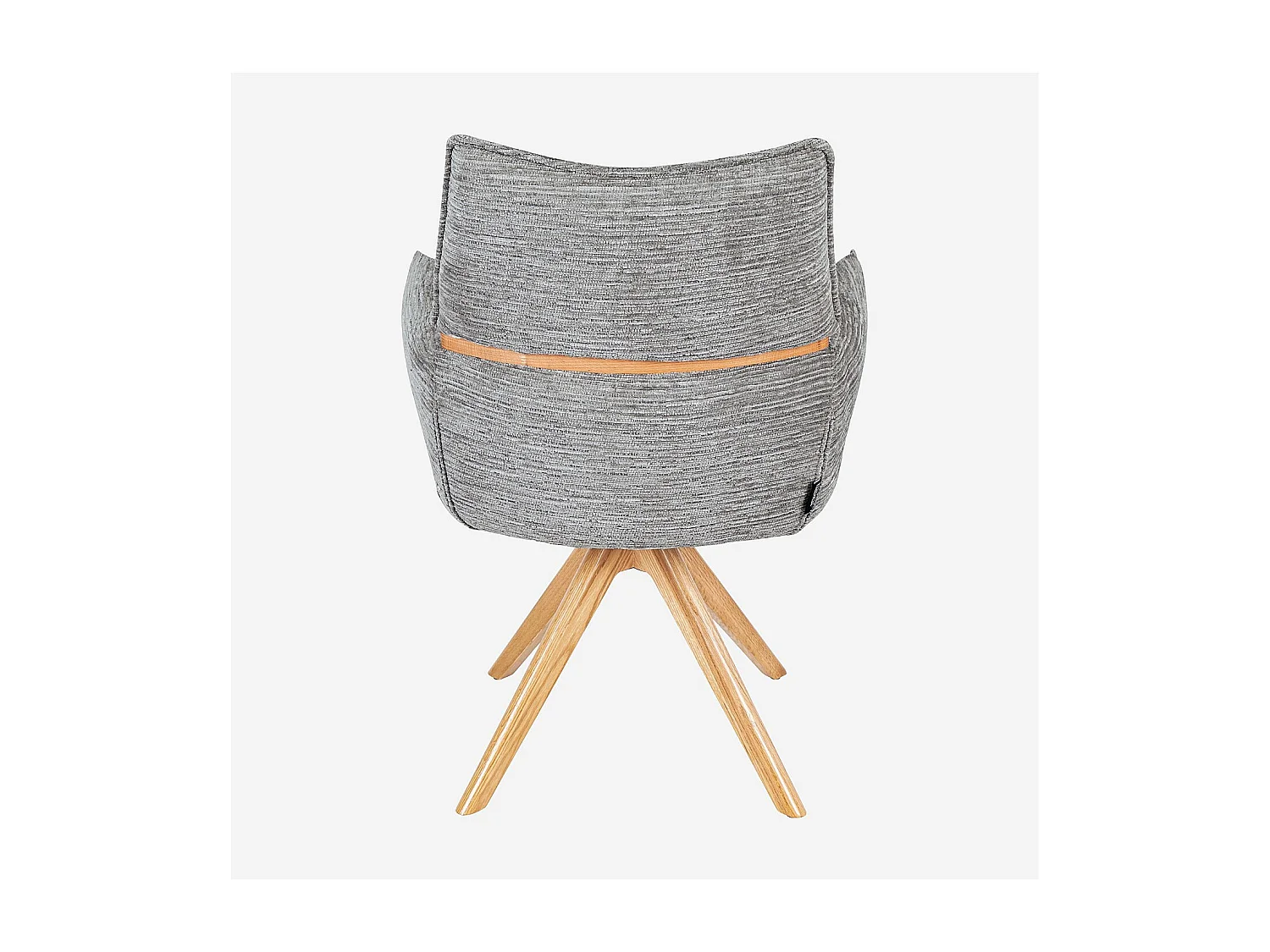 Habitat - Chaise pivotante en tissu et chêne avec accoudoirs - Gris argent - Timiso