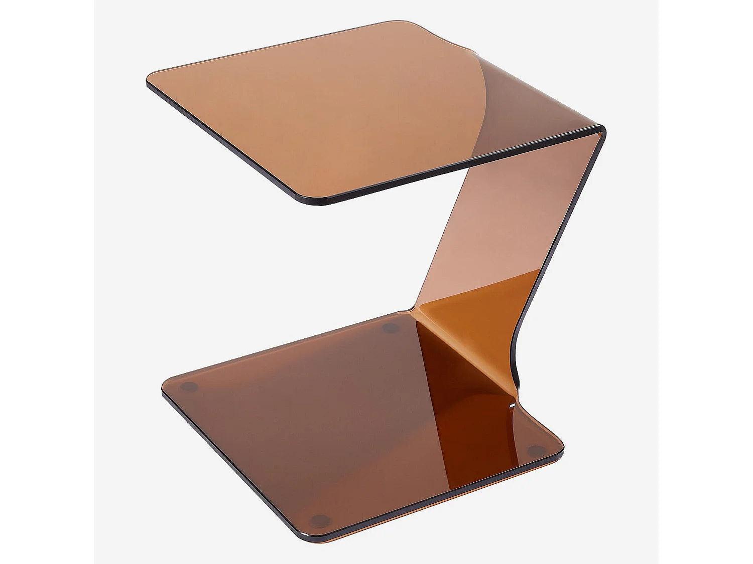 Habitat - Table d'appoint en verre - Marron ambré - Cornuda