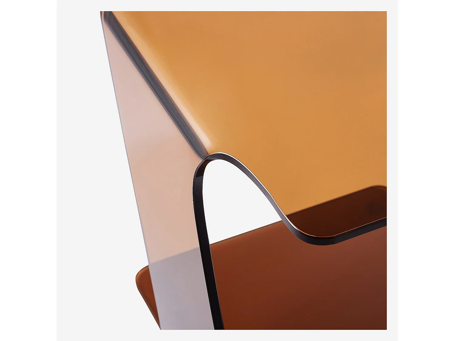 Habitat - Table d'appoint en verre - Marron ambré - Cornuda