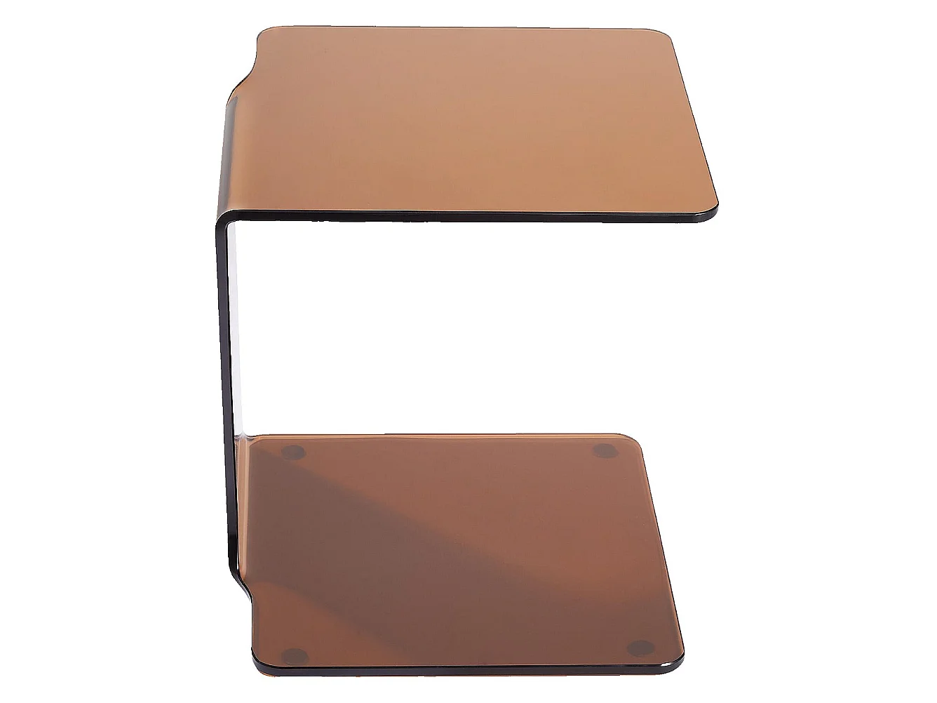 Habitat - Table d'appoint en verre - Marron ambré - Cornuda