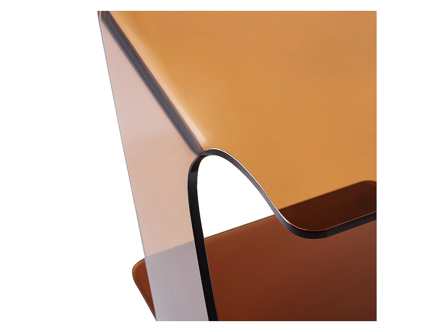 Habitat - Table d'appoint en verre - Marron ambré - Cornuda