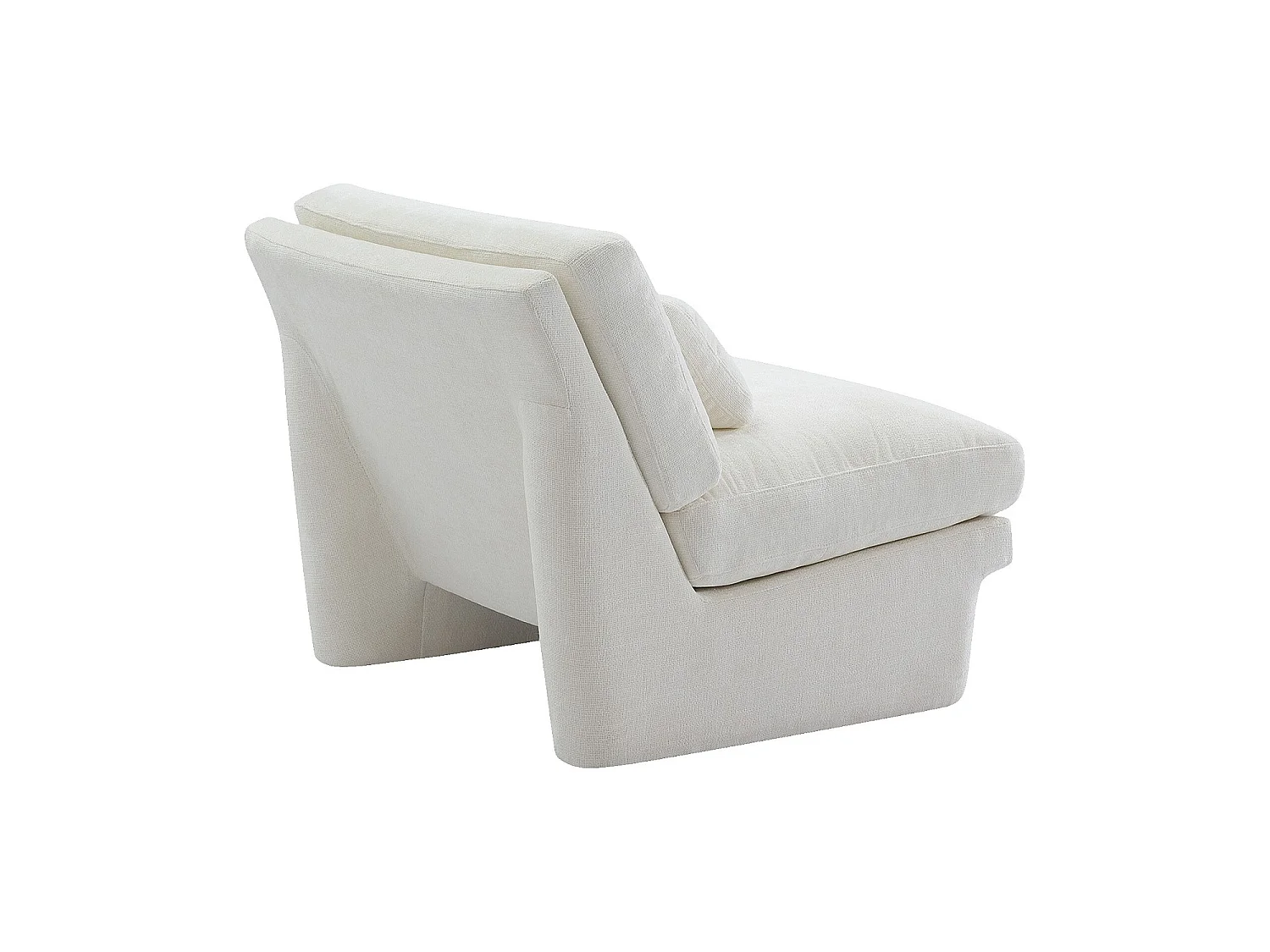 Habitat - Fauteuil en tissu garni de plumes - Blanc - Gaeta