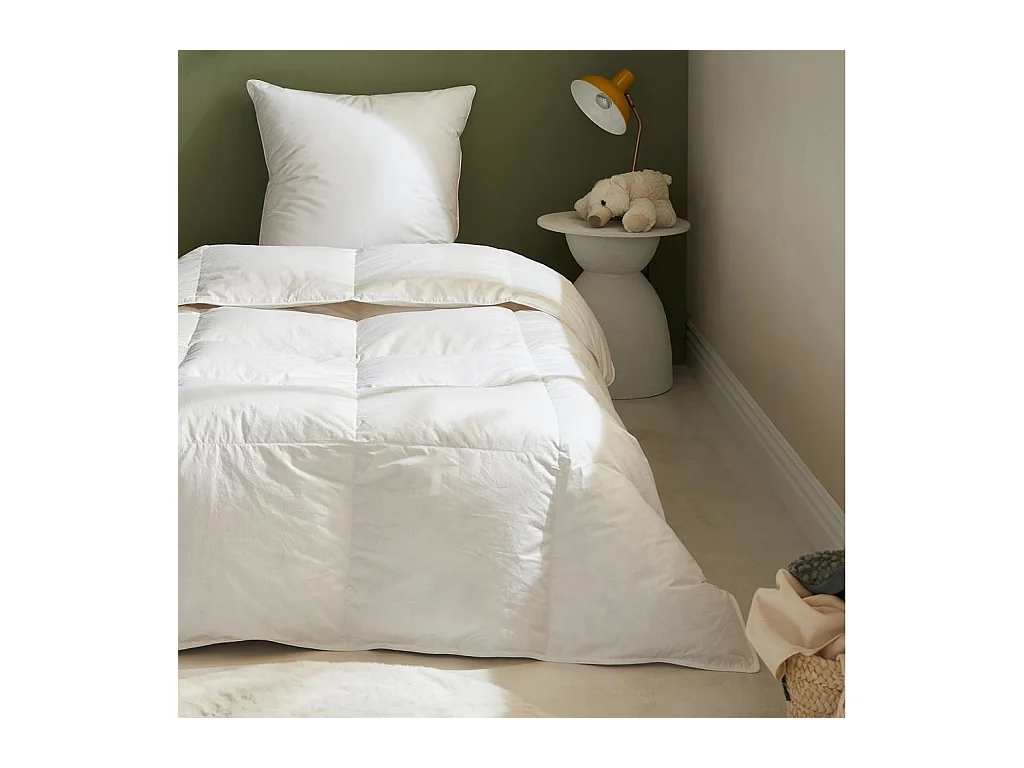 Habitat - Couette chaude en duvet et plumettes - 200 g/m² - 140 x 200 cm - Naturelle