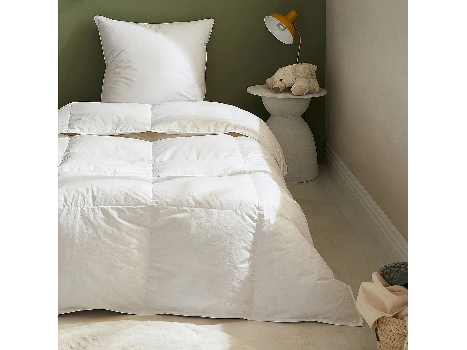 Habitat - Couette chaude en duvet et plumettes - 200 g/m² - 140 x 200 cm - Naturelle