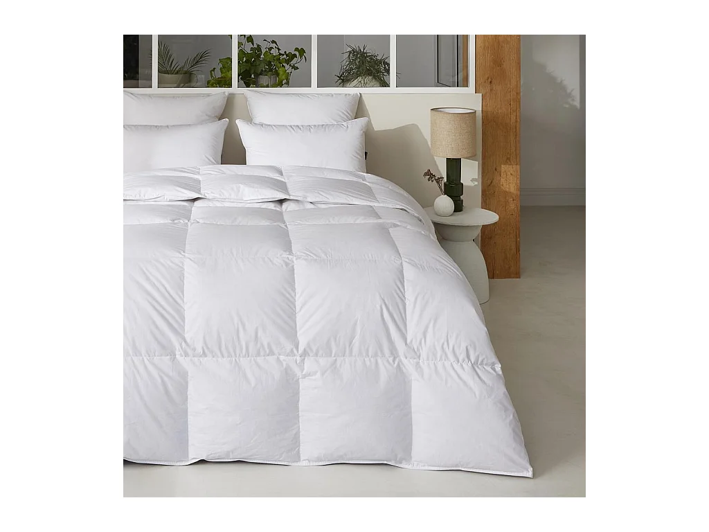Habitat - Couette tempérée en duvet et plumettes - 160 g/m² - 240 x 220 cm - Naturelle