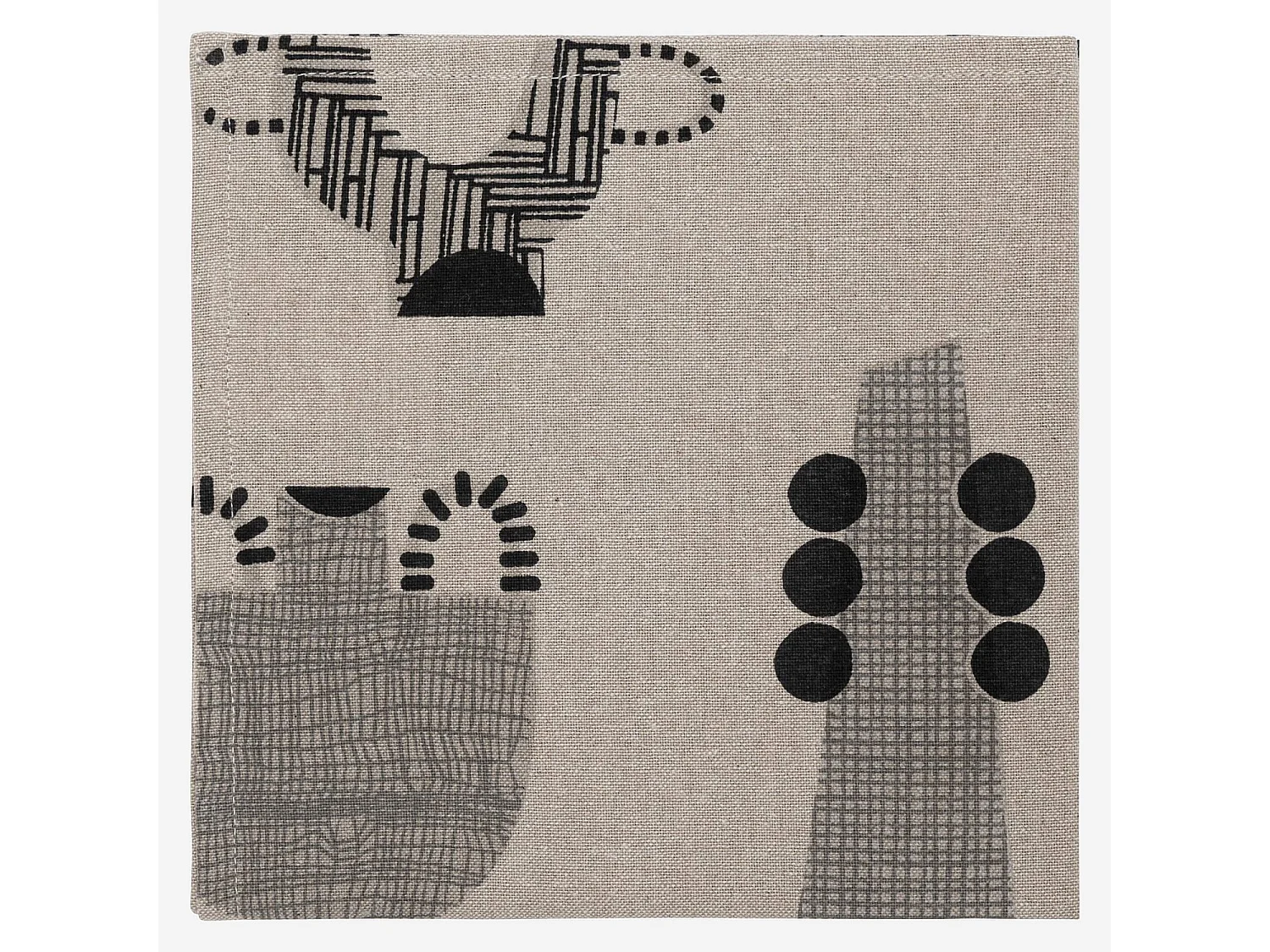 Habitat - Lot de 2 serviettes de table en coton – 40 x 40 cm – Design by Floriane Jacques - Urselle