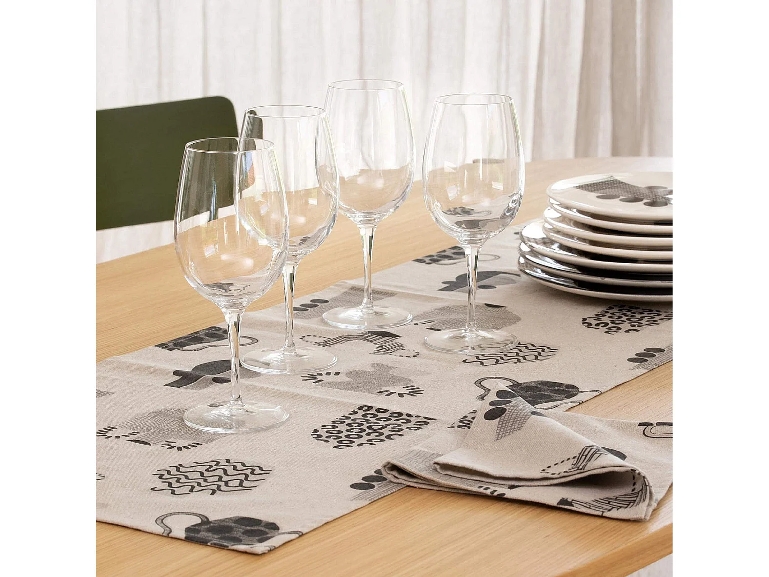 Habitat - Lot de 2 serviettes de table en coton – 40 x 40 cm – Design by Floriane Jacques - Urselle