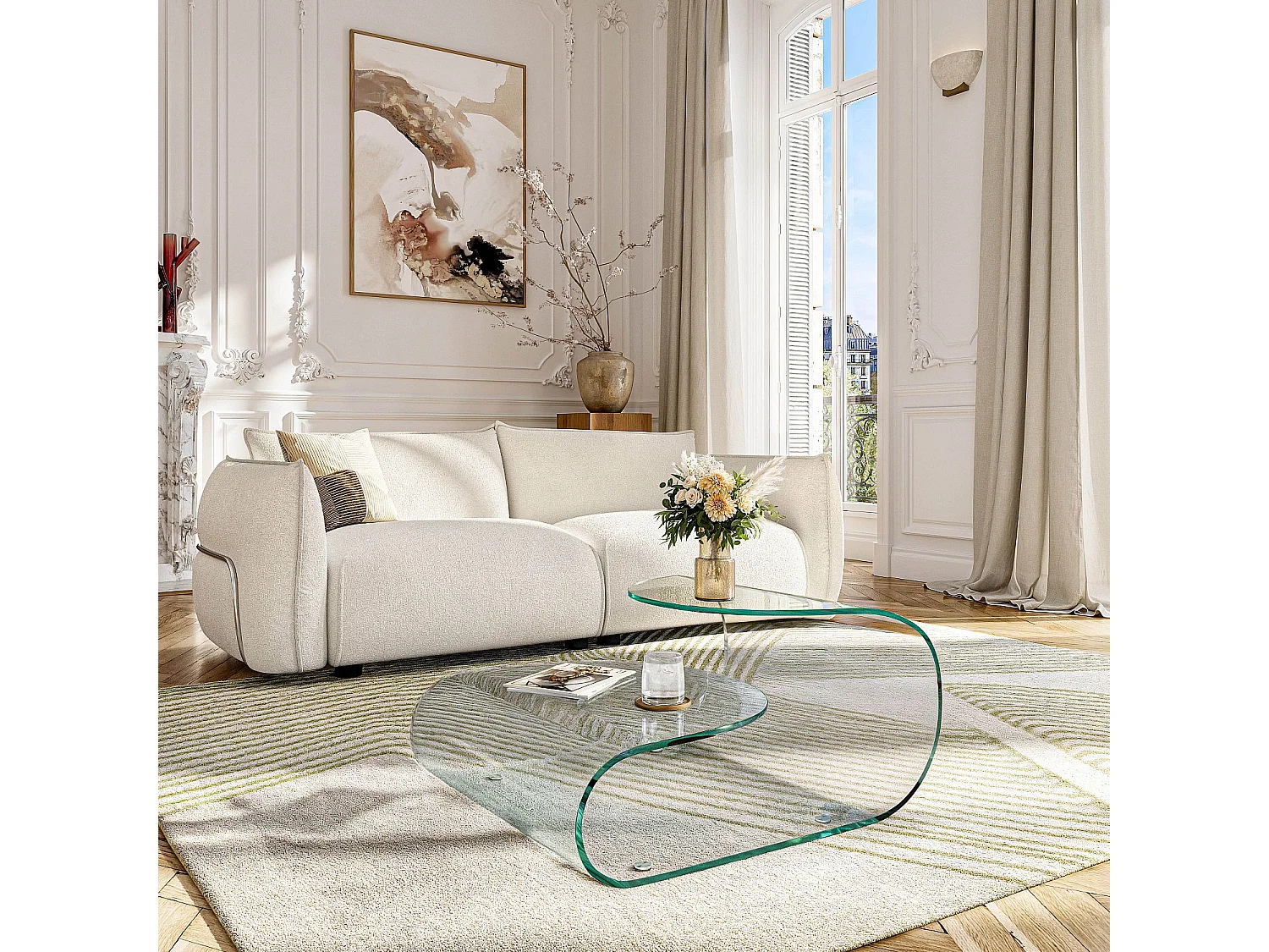 Habitat - Table basse en verre - Transparent - Solgina