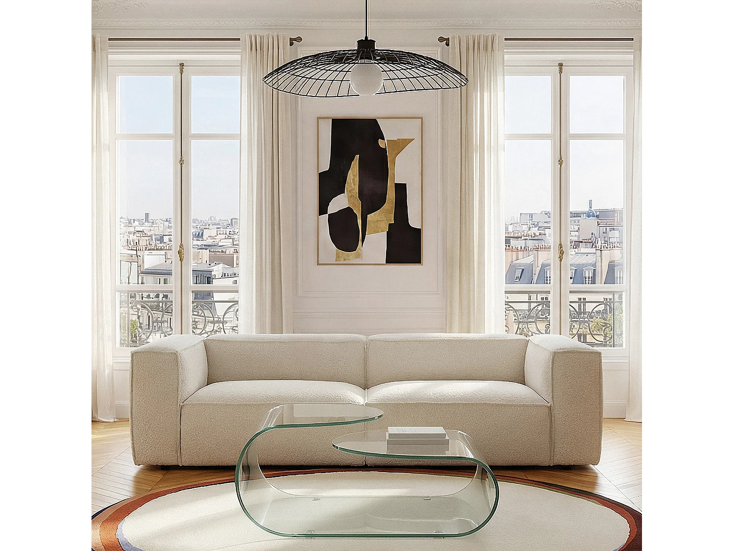 Habitat - Table basse en verre - Transparent - Solgina