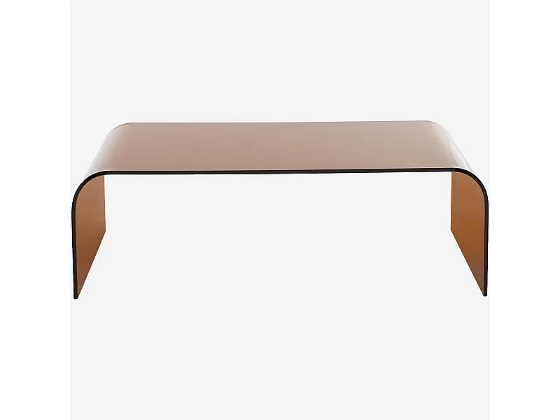 Habitat - Table basse rectangulaire en verre - Marron ambré - Tasilak