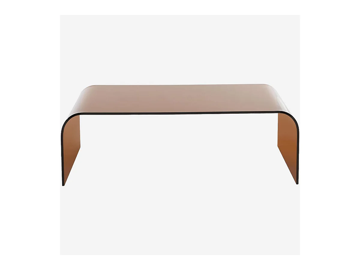 Habitat - Table basse rectangulaire en verre - Marron ambré - Tasilak