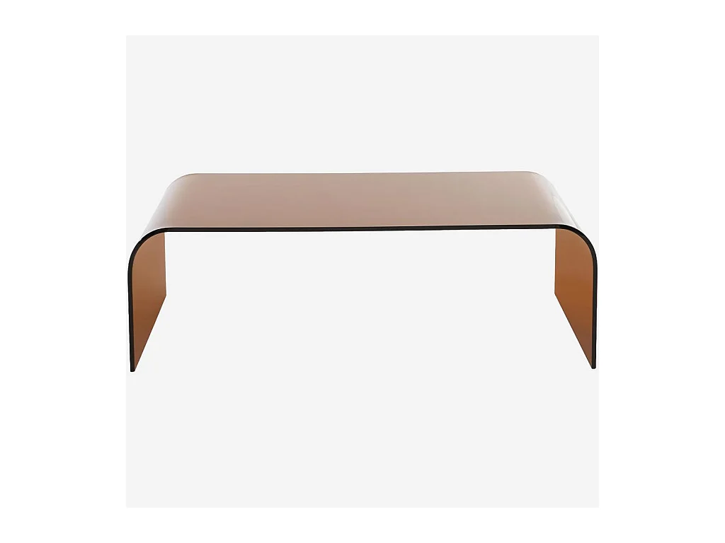 Habitat - Table basse rectangulaire en verre - Marron ambré - Tasilak