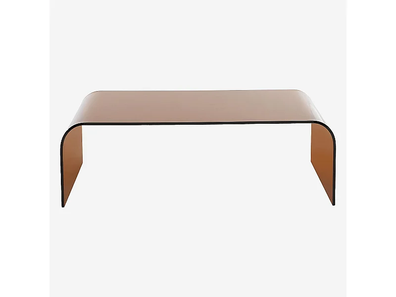Habitat - Table basse rectangulaire en verre - Marron ambré - Tasilak